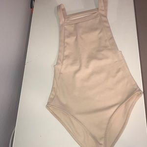 Cream one piece (side boob)